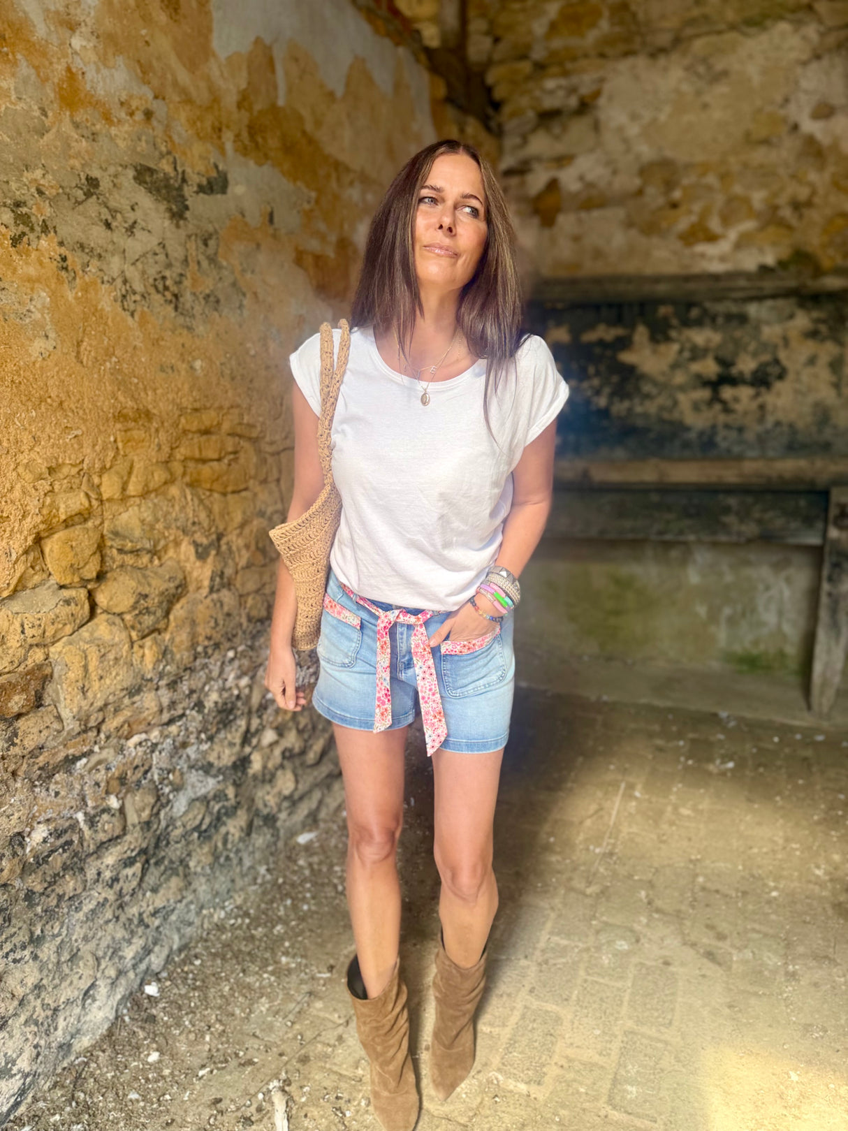 Daisy Denim Short