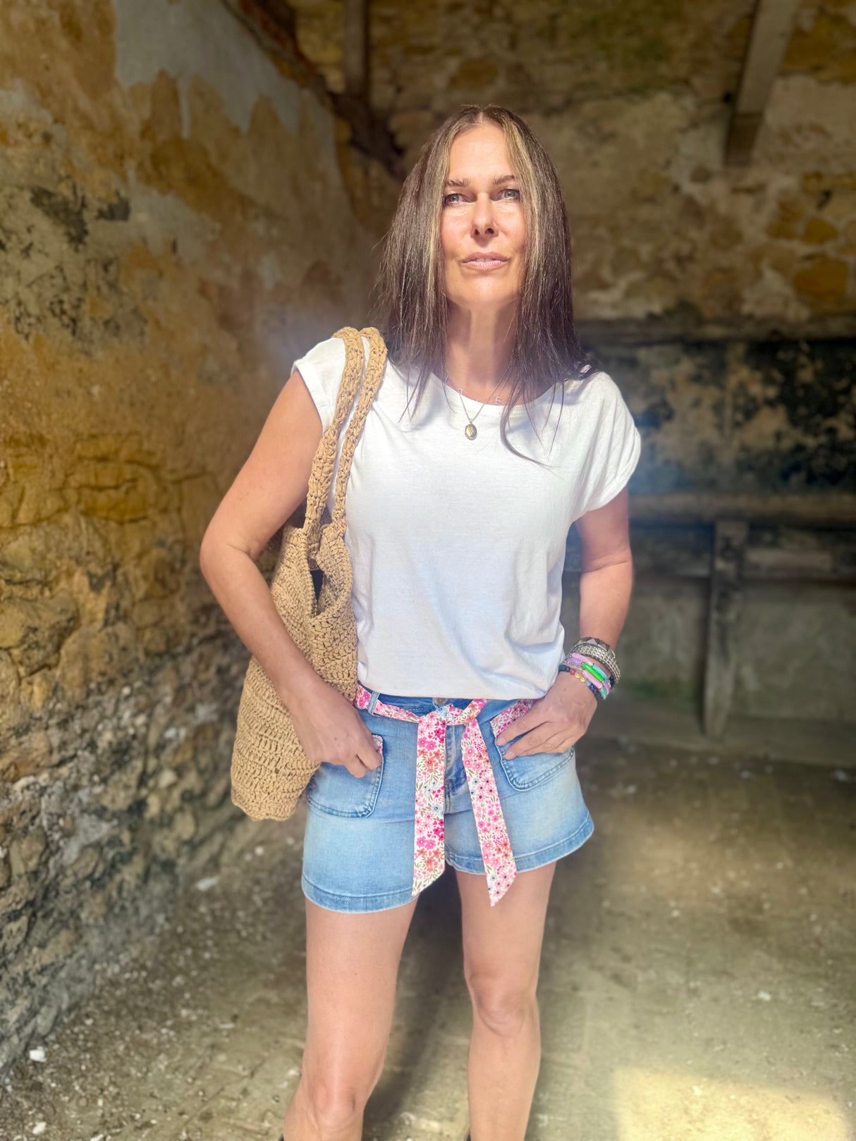Daisy Denim Short