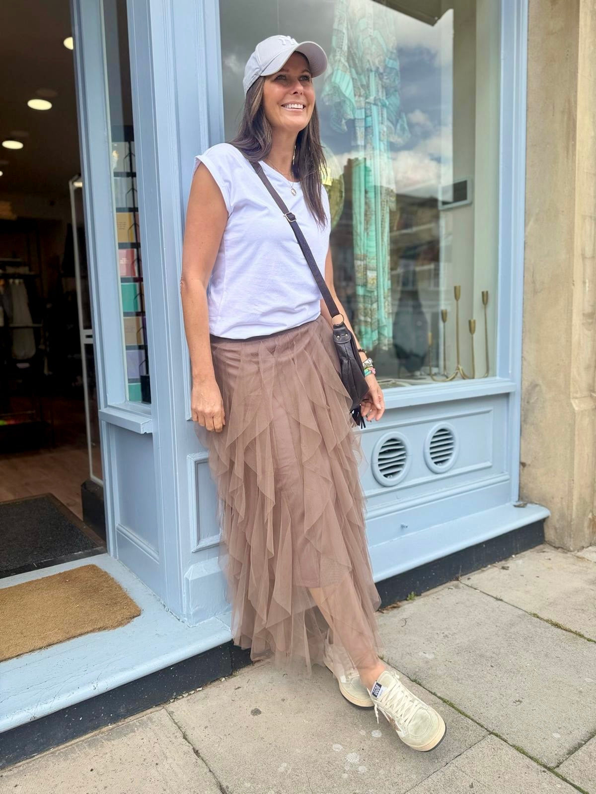 Rosalie Tulle Midi Skirt - Heather