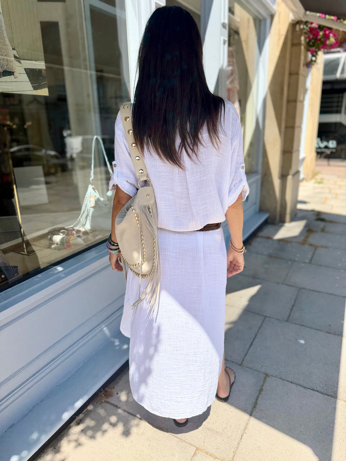 Mel Shirt Dress - White