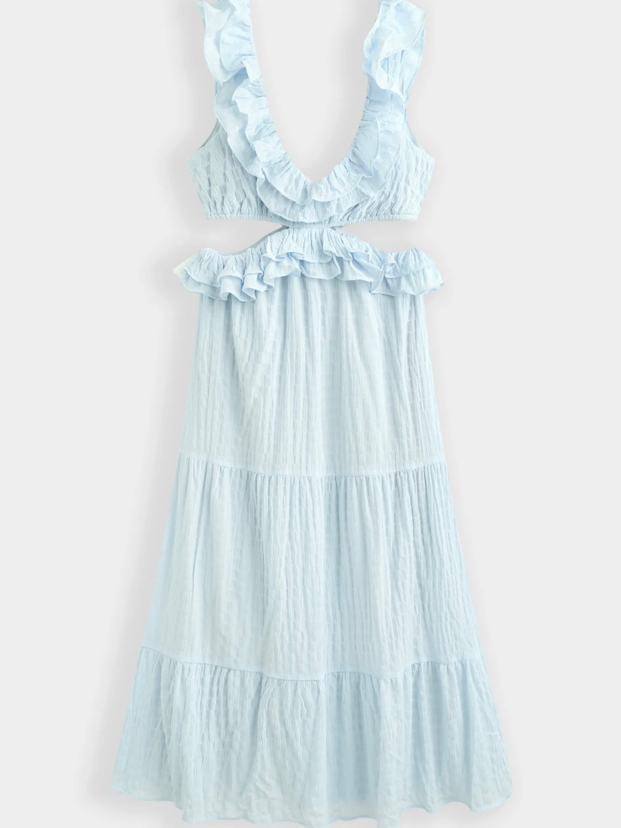 Lila Cut Out Maxi Dress - Ice Blue