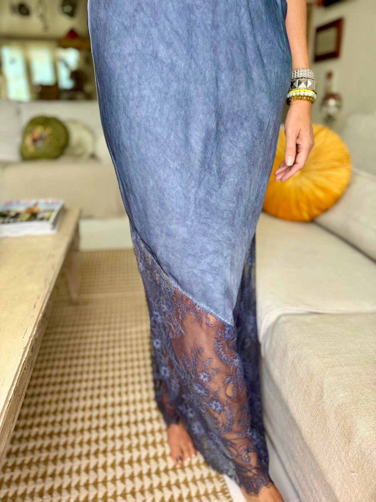 Lace Slip Dress Ink