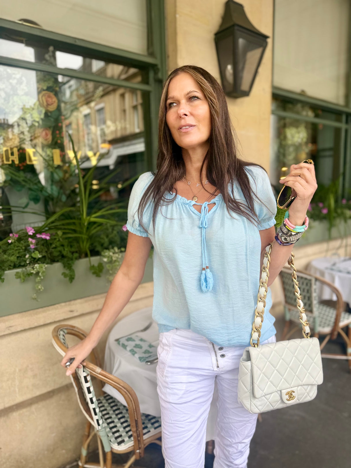 Rhea Light weight Blouse - Baby Blue