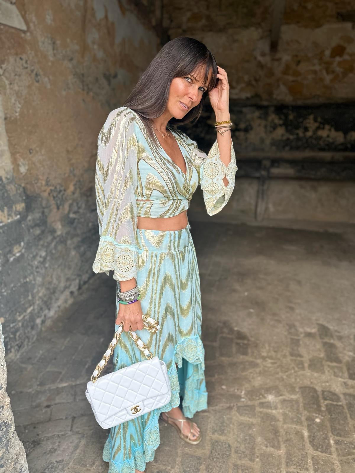 Jasmine Top - Aqua