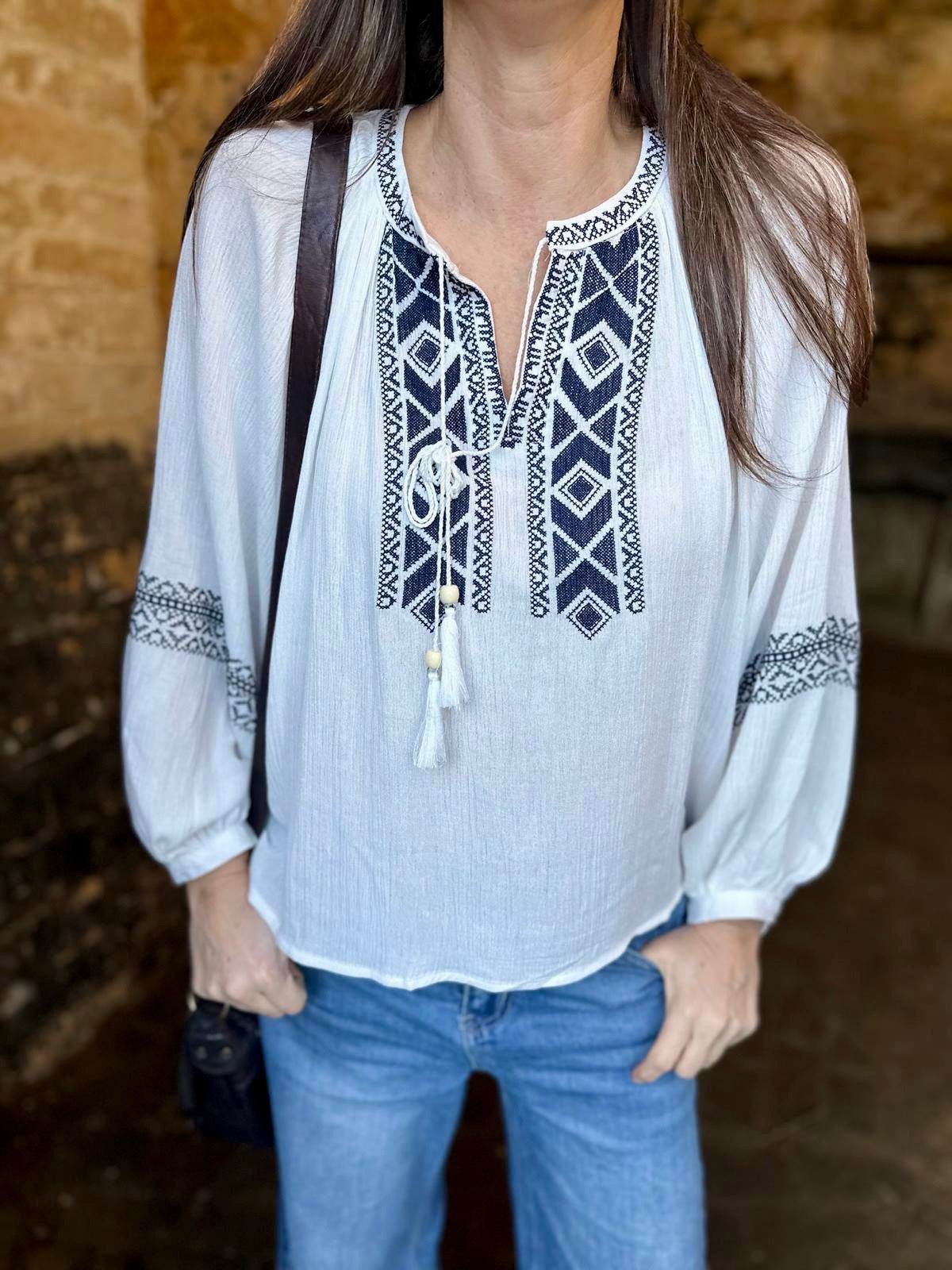 Riley Printed Boho Blouse