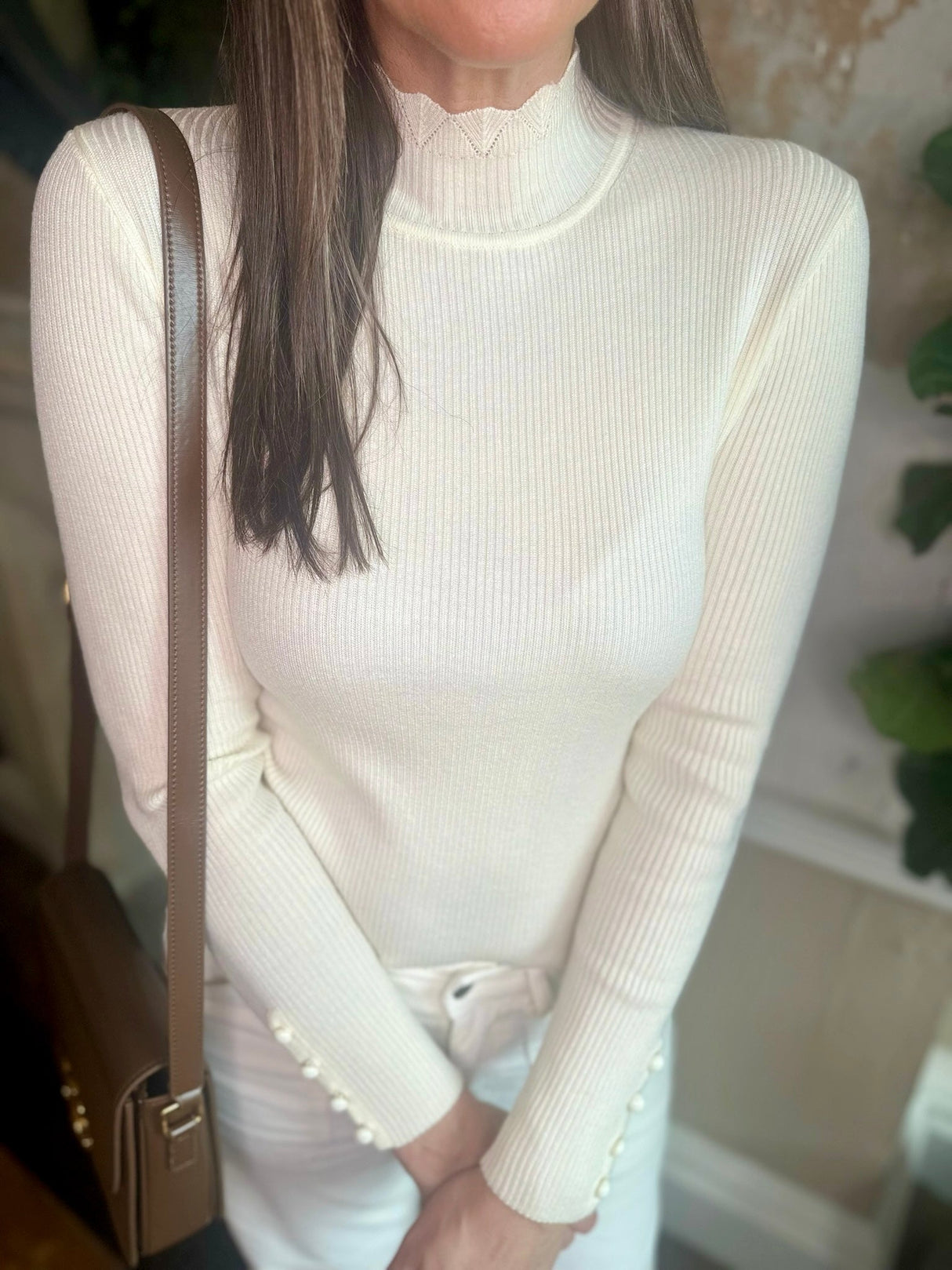Claire Turtle Neck Knit - Cream