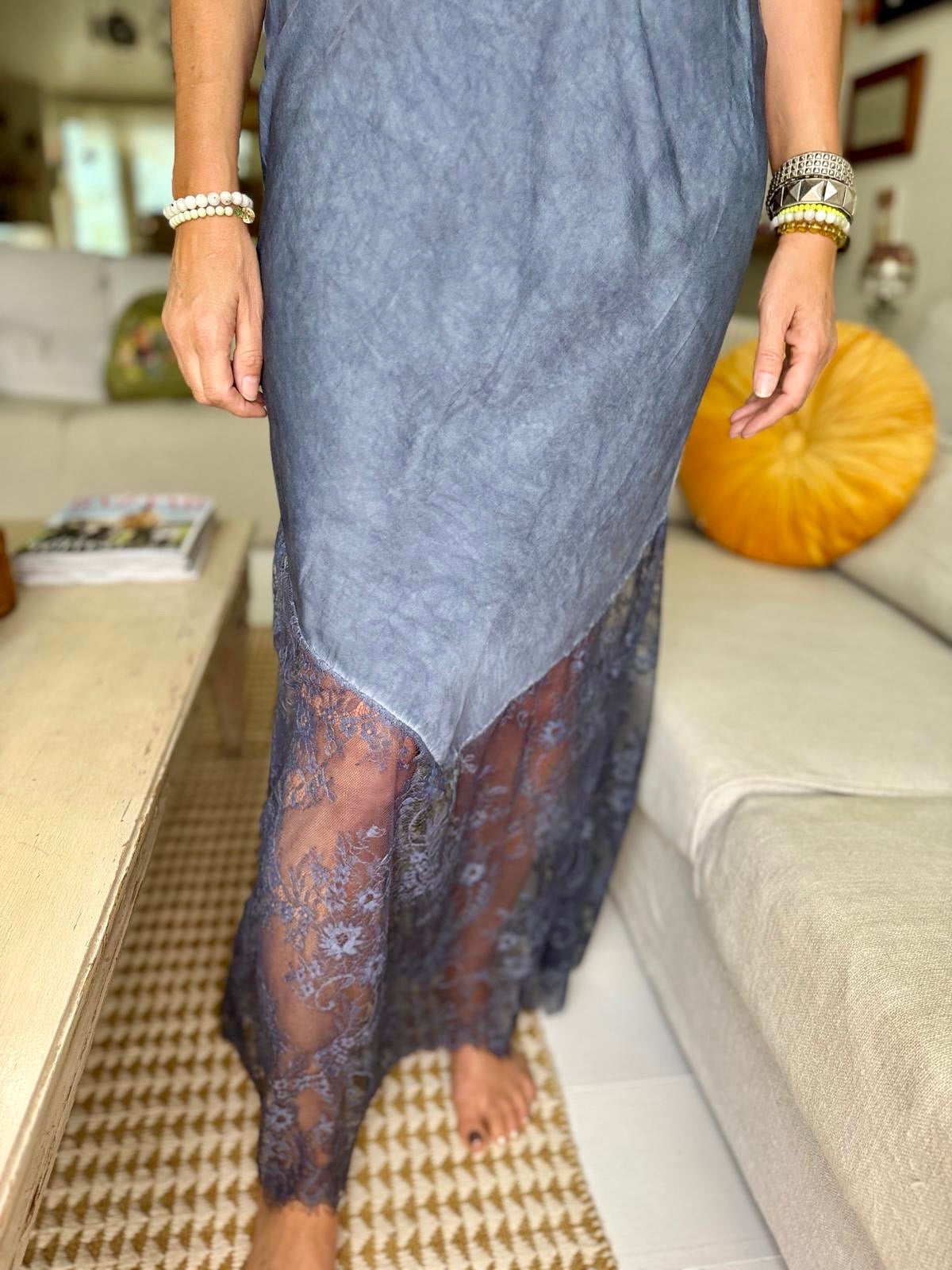 Lace Slip Dress Ink