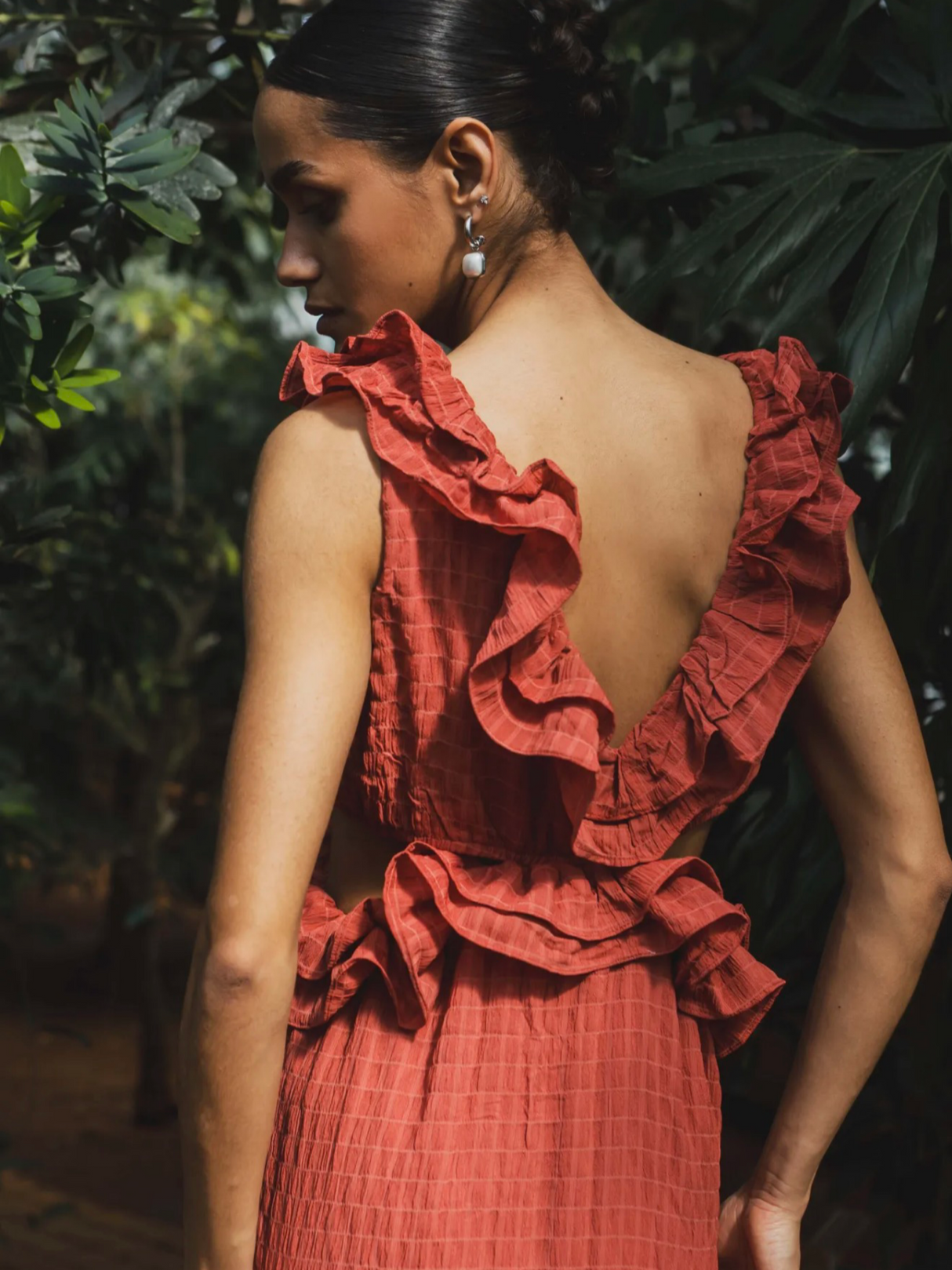 Lila Cut Out Maxi Dress - Rust