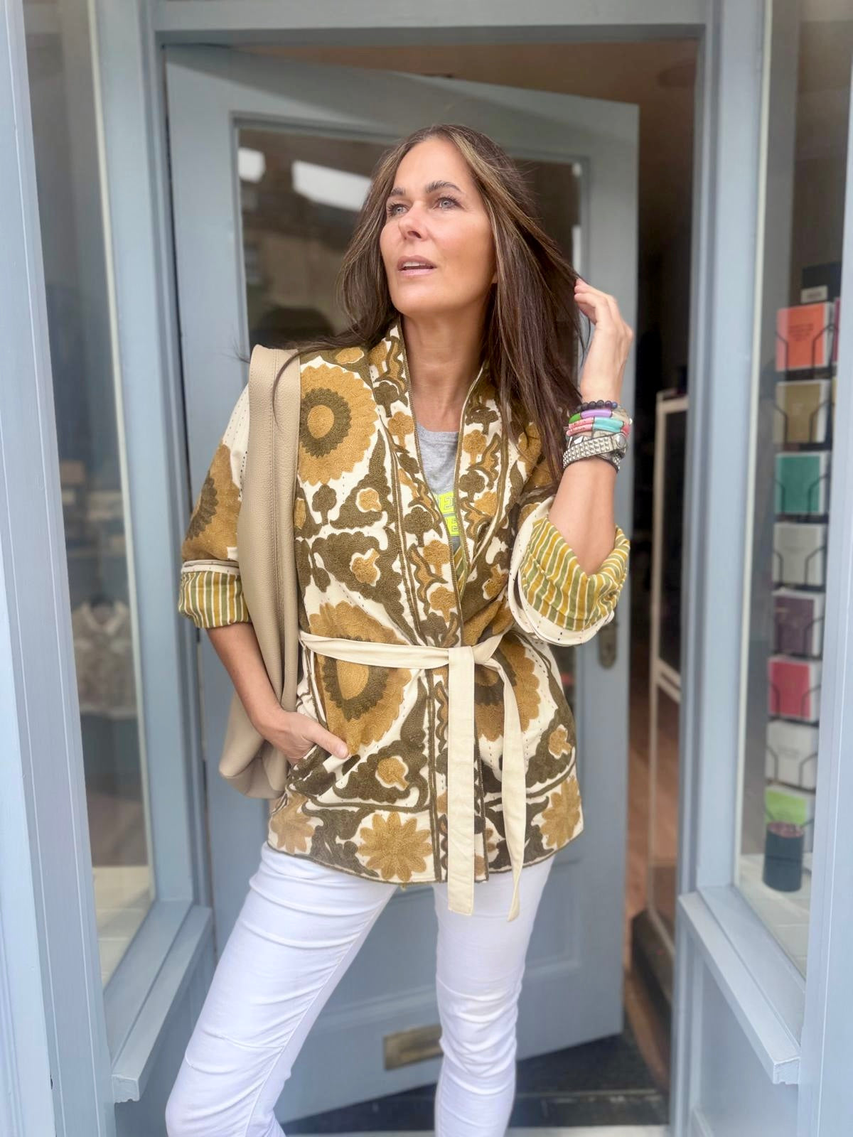 Lucy Embroidered Jacket with Tie