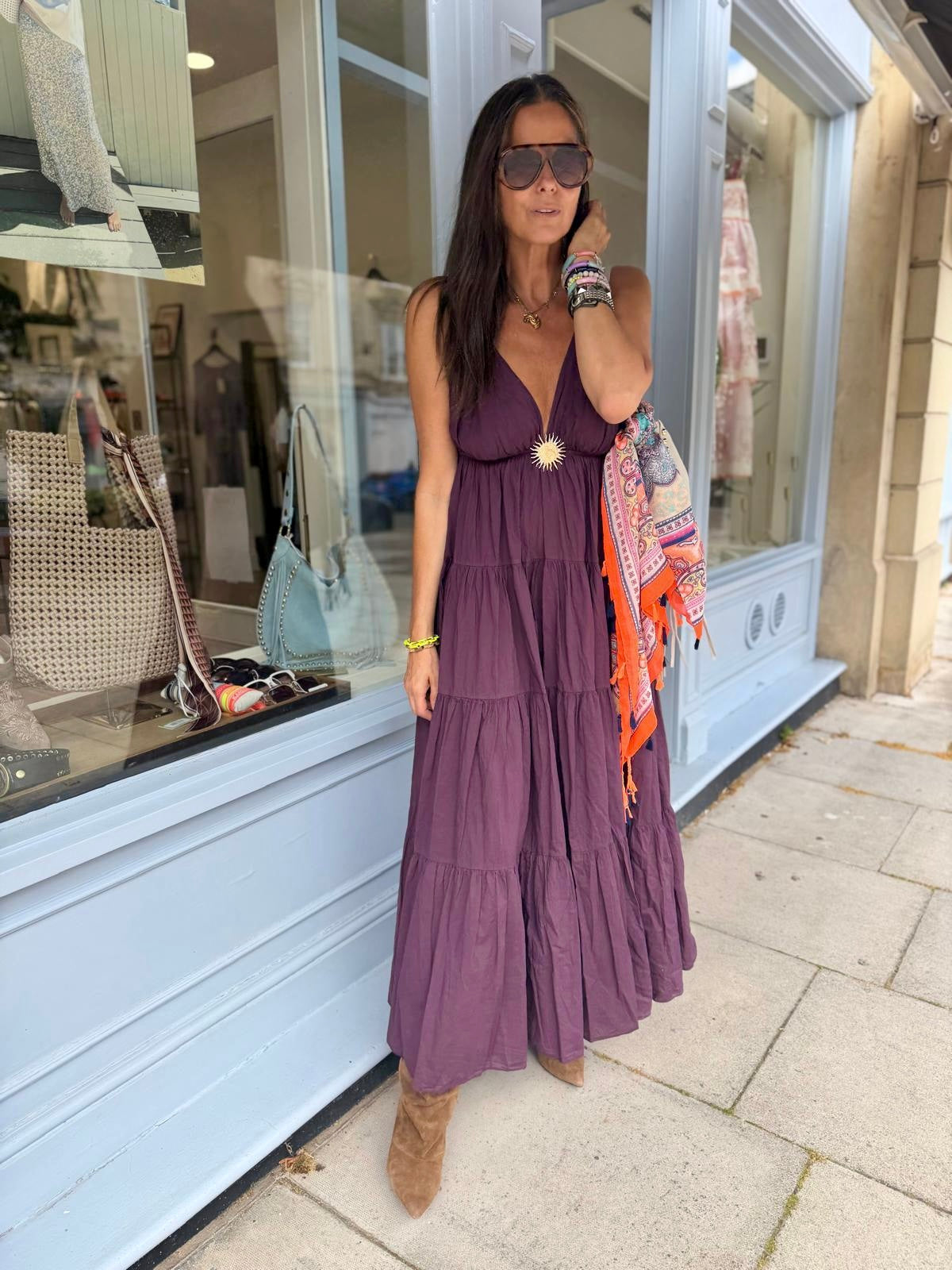 Dahlia Maxi Dress - Cherry