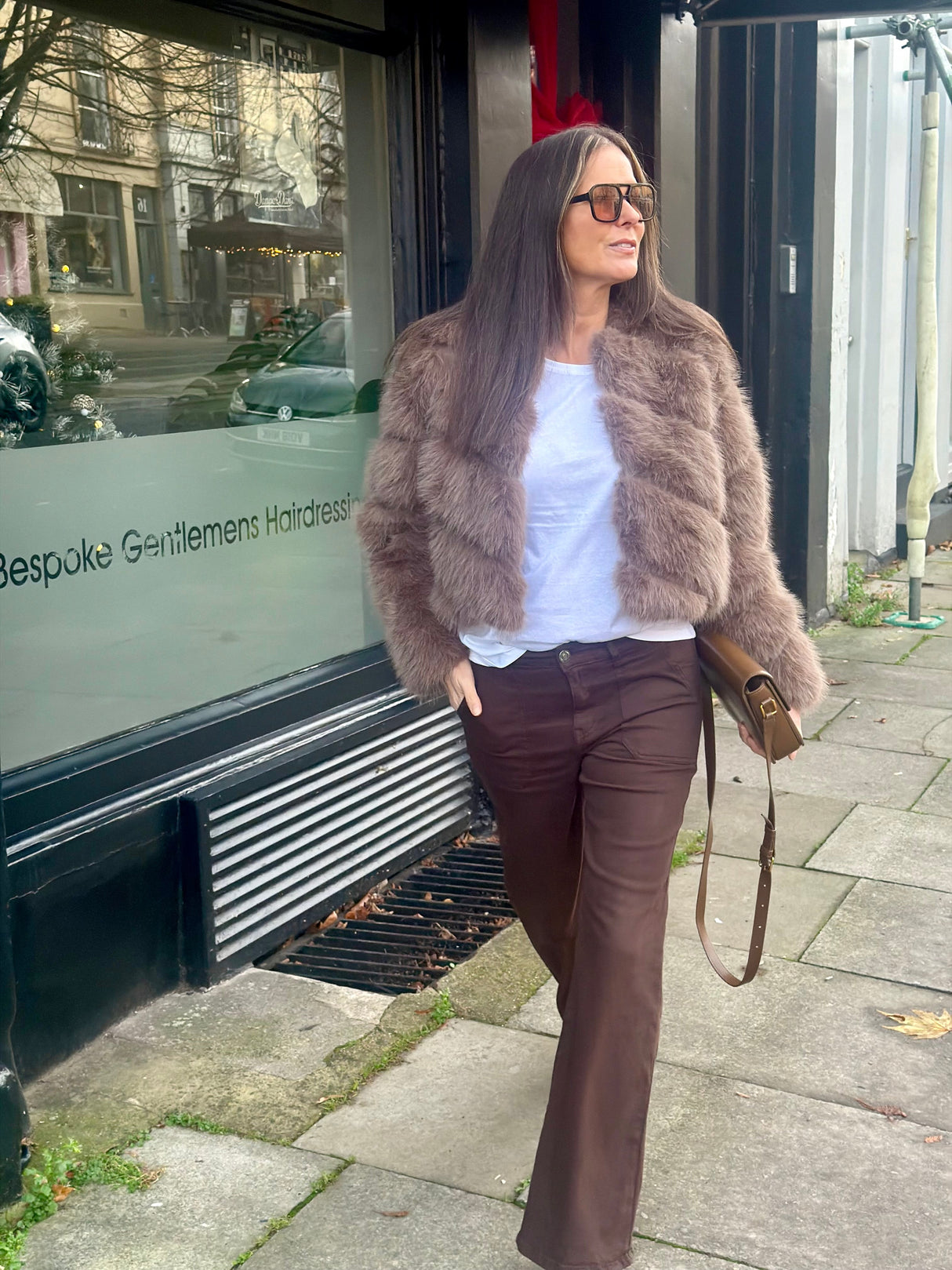 Crush Wide Leg Jean - Chocolate