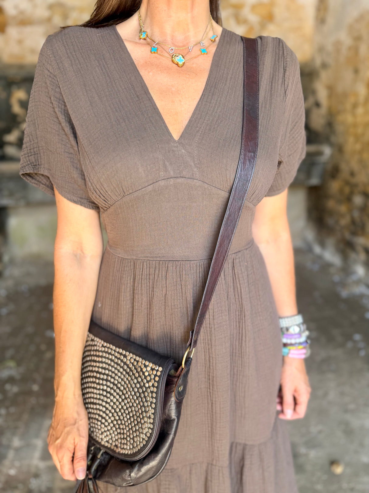 Noa Lightweight Maxi Dress - Chocolate