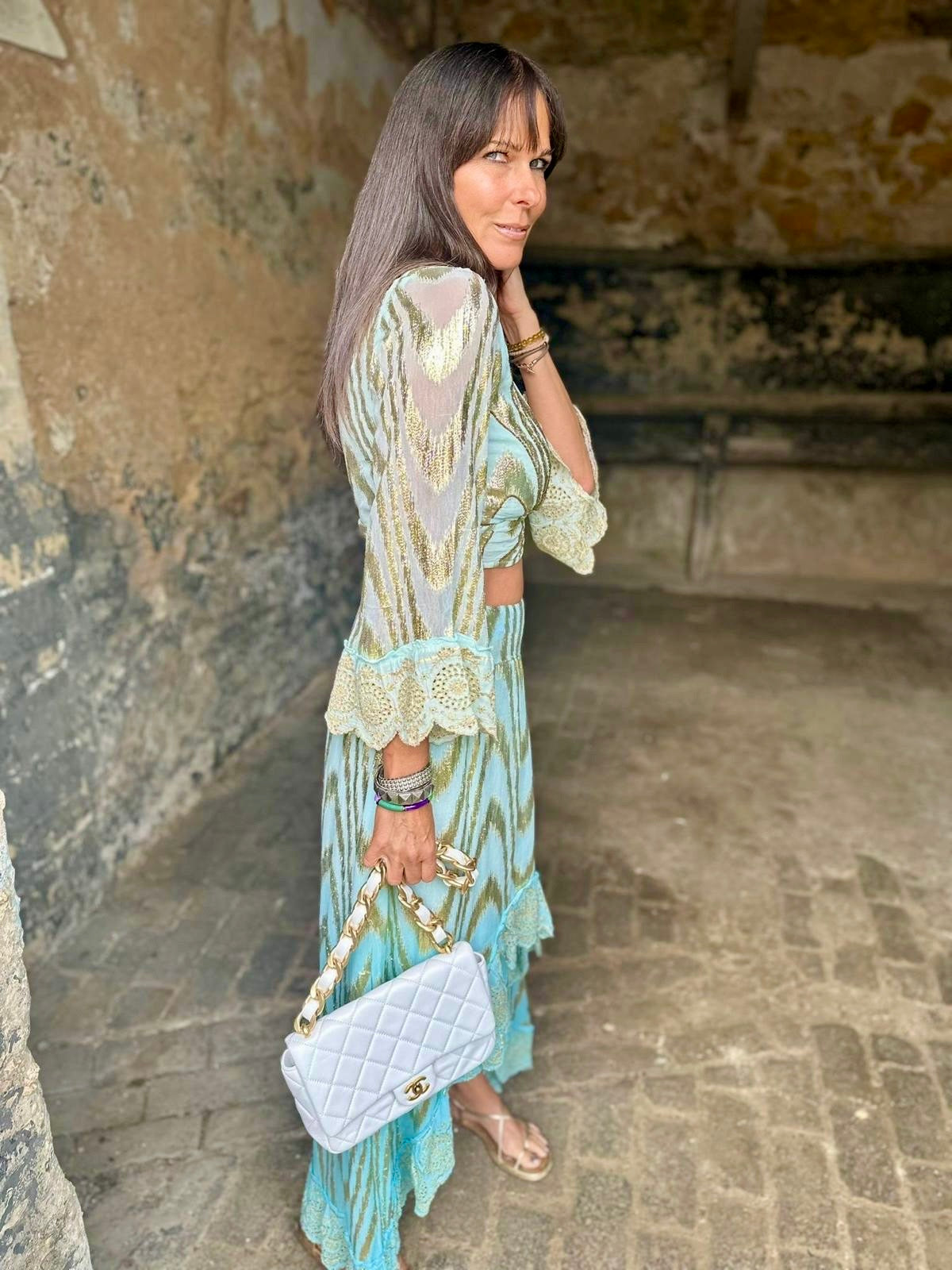 Jasmine Top - Aqua