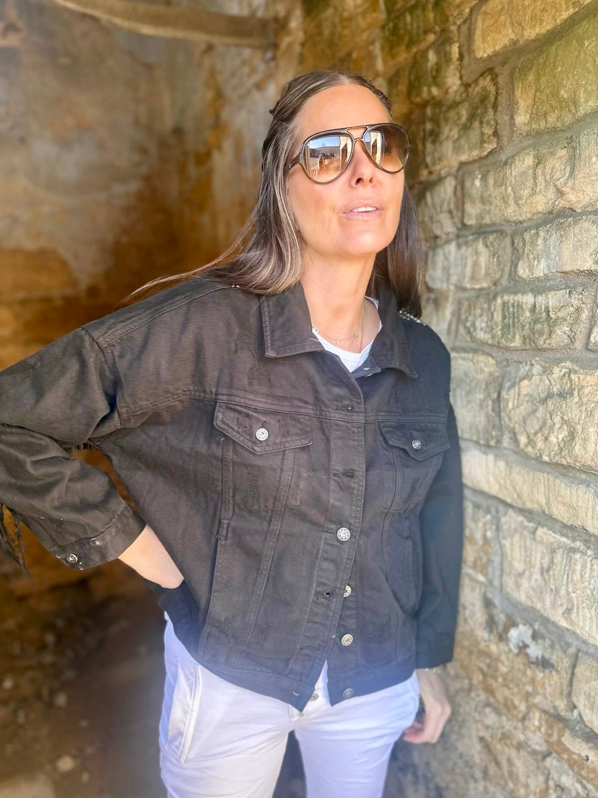 Dallas Denim Jacket Black