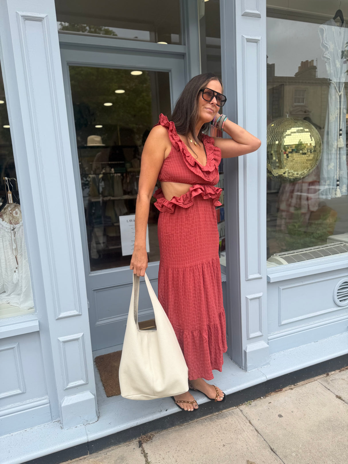 Lila Cut Out Maxi Dress - Rust