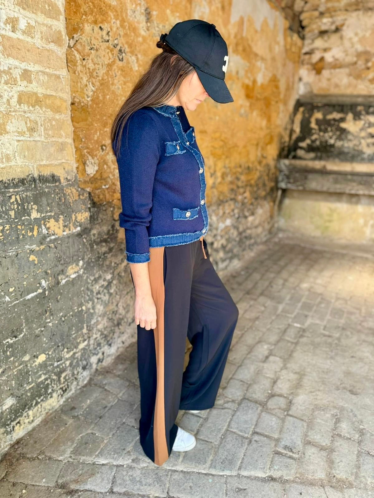 Tempest Pant - Black With Tan Stripe