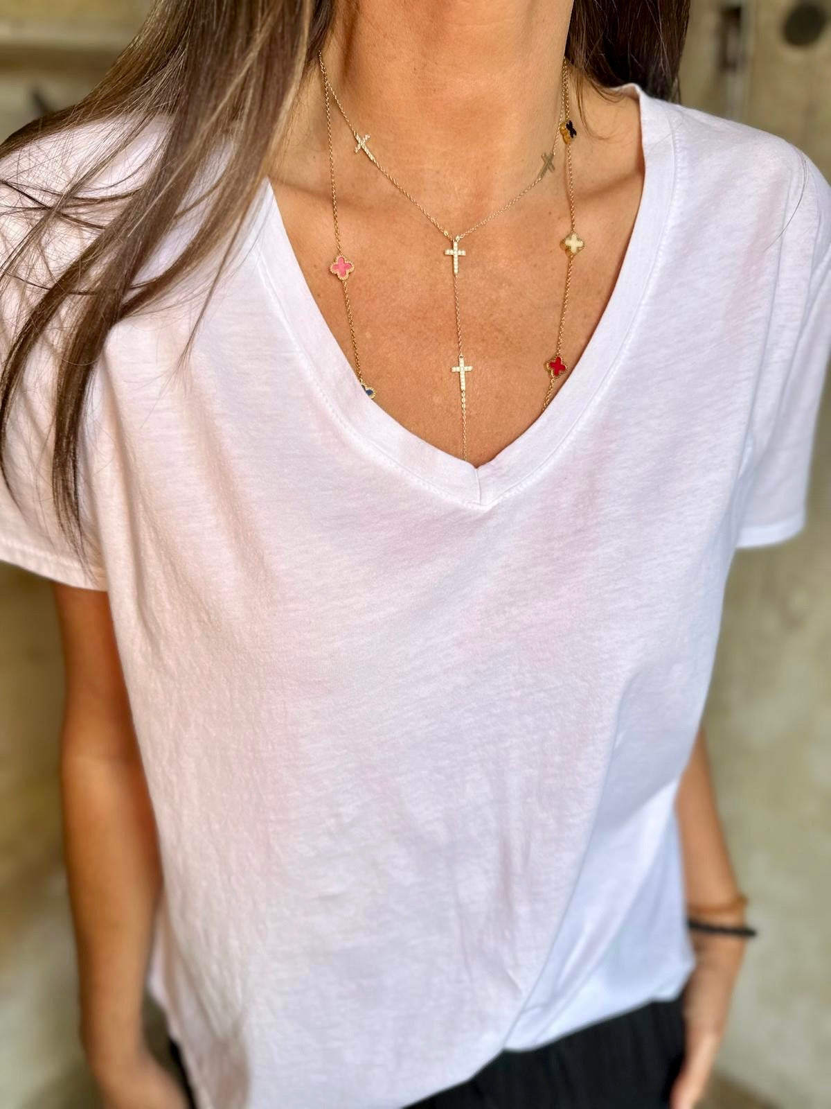 Essential V-Neck Tee - White