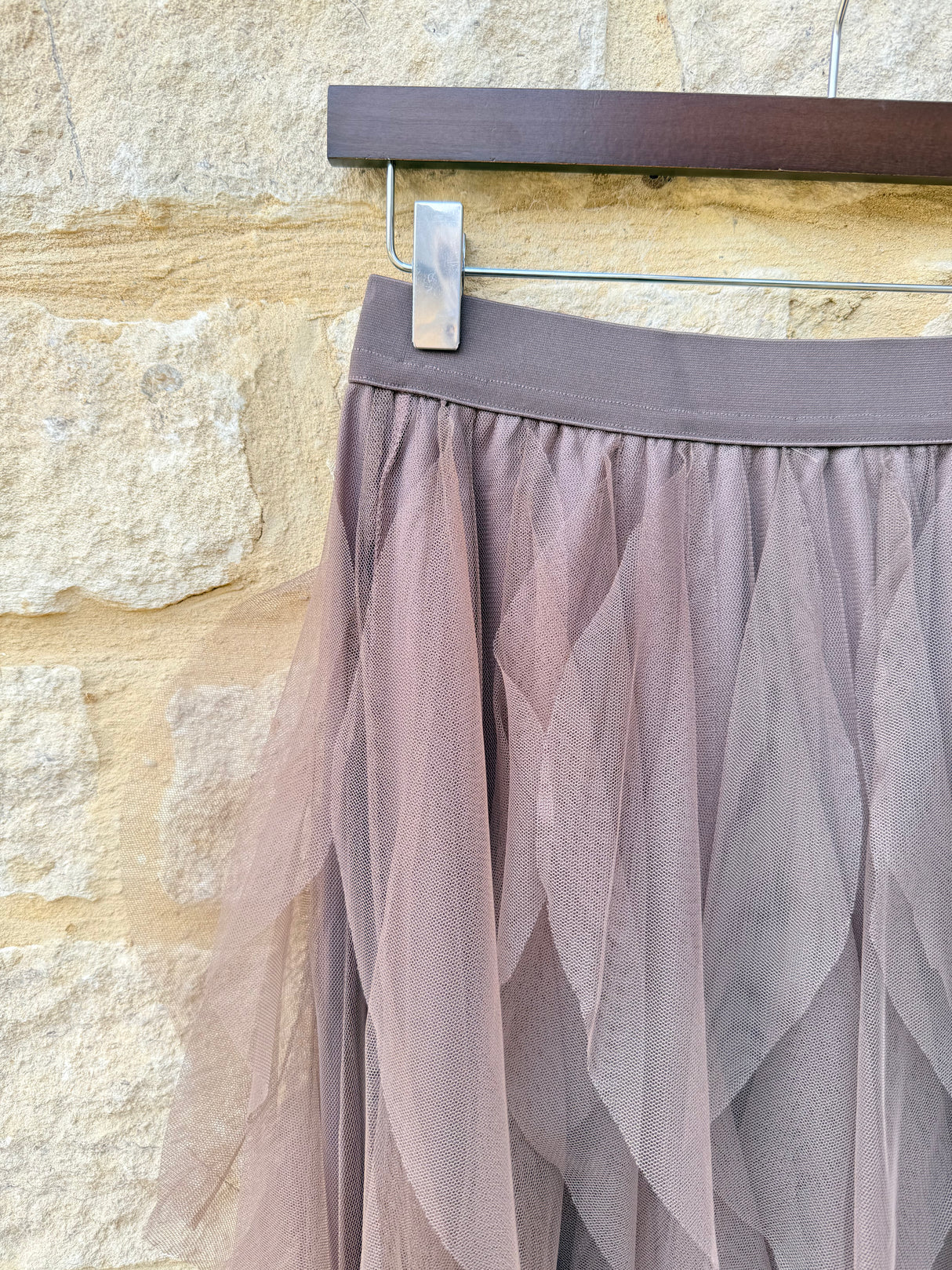 Rosalie Tulle Midi Skirt - Heather