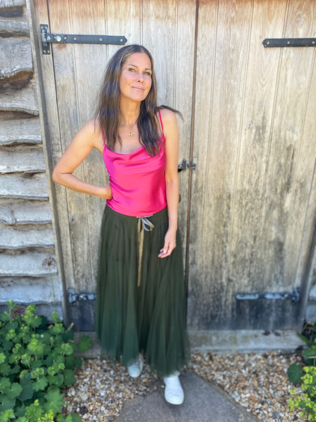 Tessa Tulle Skirt Forest Green