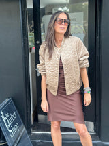 Cherry Padded Jacket - Beige