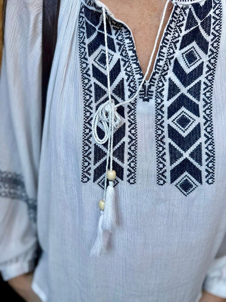 Riley Printed Boho Blouse