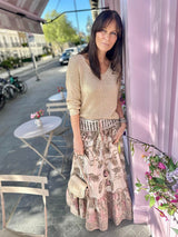 Believer Tiered Maxi Skirt Vintage Mauve