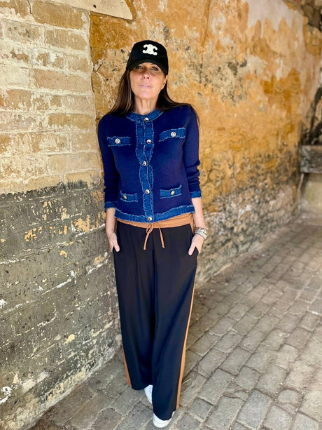 Tempest Pant - Black With Tan Stripe