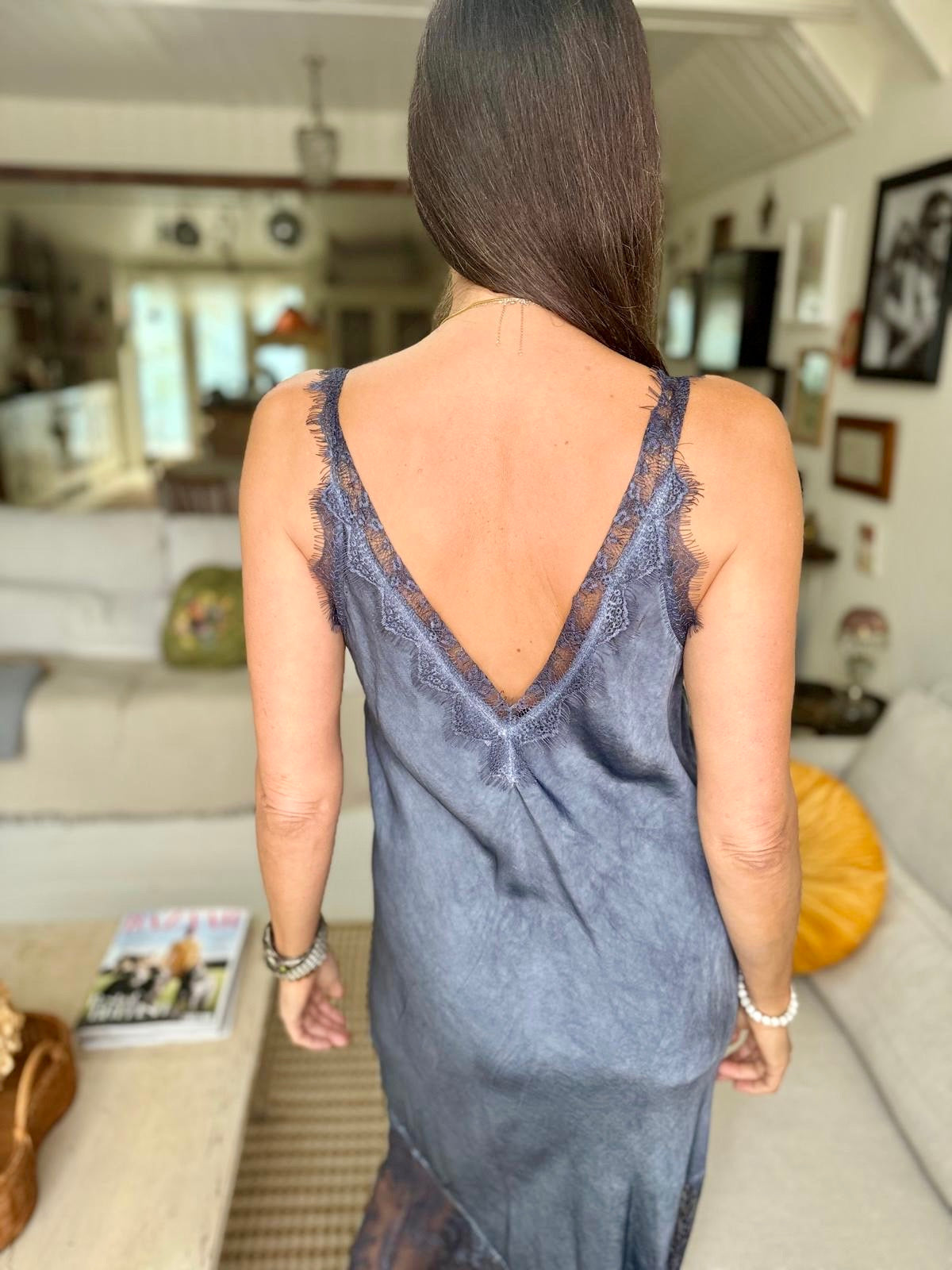 Lace Slip Dress Ink