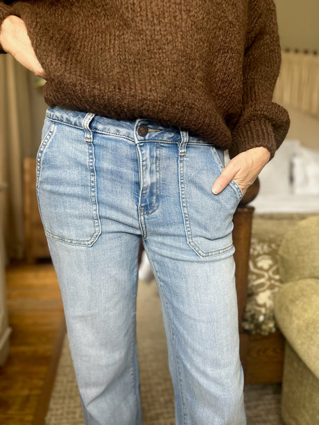Crush Wide Leg - Light Denim