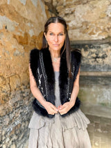 Noah Knitted Gilet - Black