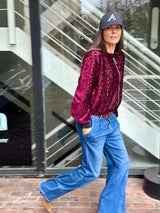Marant Sequin Bomber - Cherry
