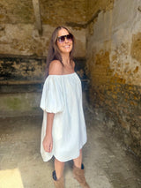 Off The Shoulder Dress - White