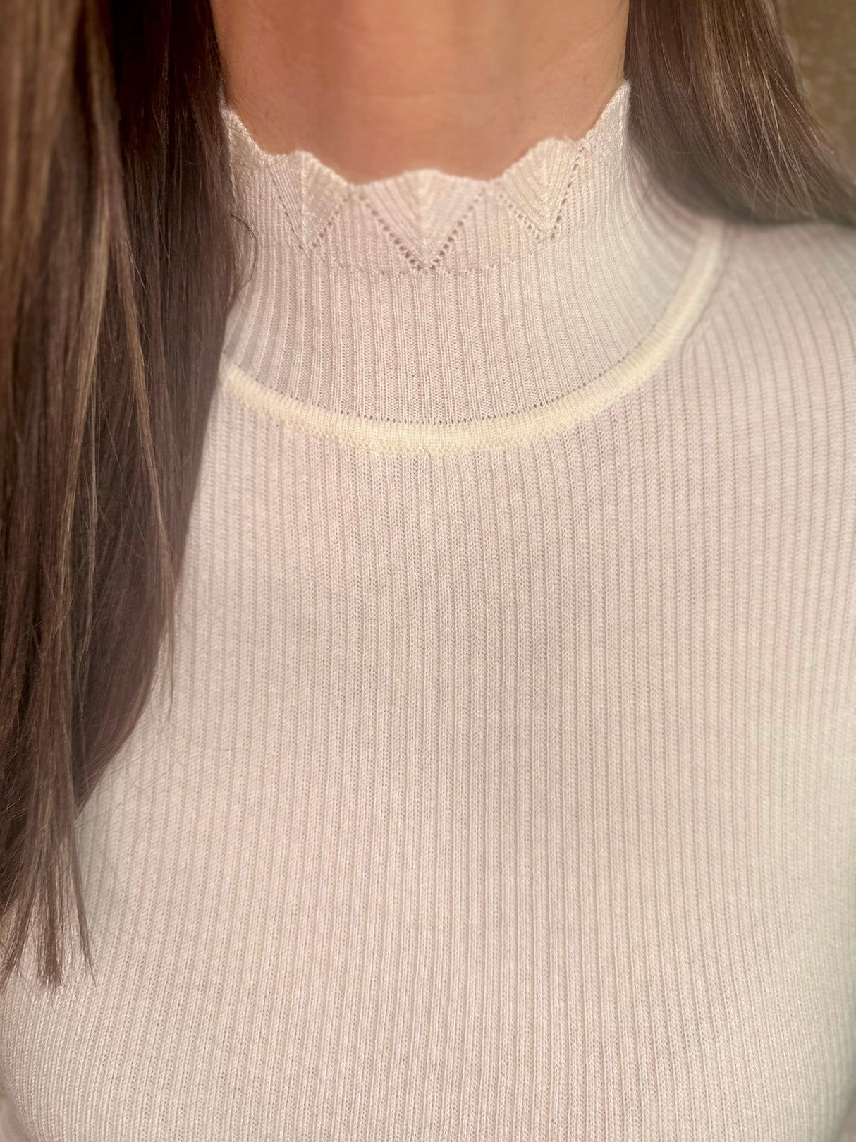 Claire Turtle Neck Knit - Cream
