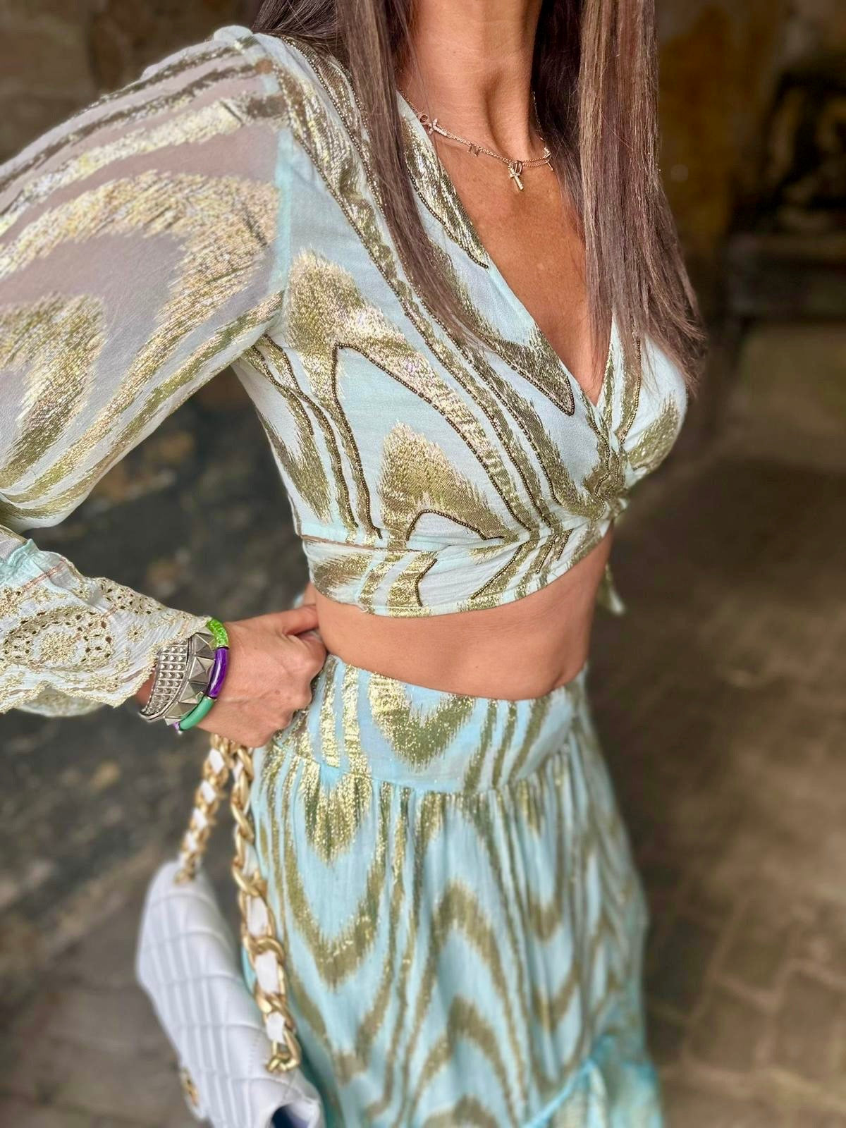 Jasmine Top - Aqua