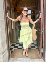 Laurie Ruffle Mini Dress - Yellow