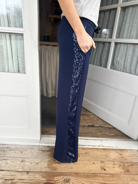 Tempest Pant - Navy With Navy Sequin