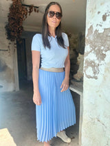 Kaia Midi Skirt - Sky Blue