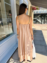 Lottie Beaded Maxi Dress - Nude