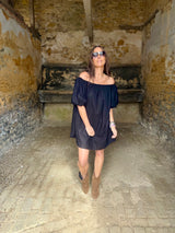 Off The Shoulder Dress - Black