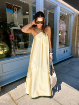 Lottie Beaded Maxi Dress - Lemon