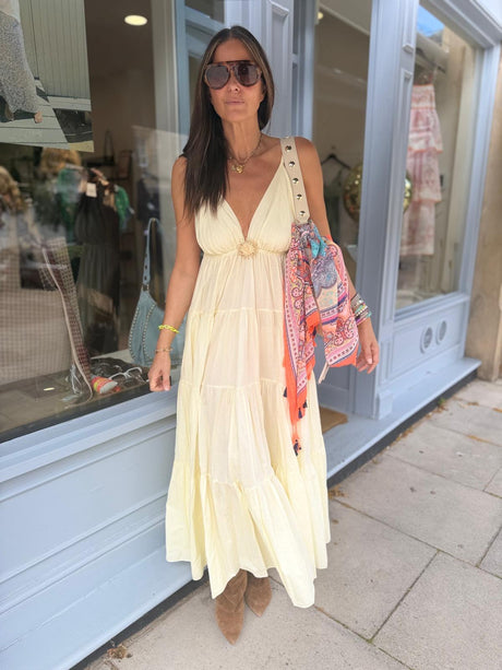 Dahlia Maxi Dress - Lemon