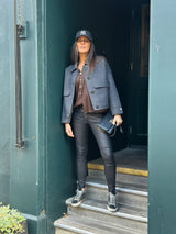 Jean Lux Leather Look Black