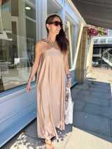 Lottie Beaded Maxi Dress - Nude