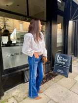 Stella Studded Bootcut Jean - Denim