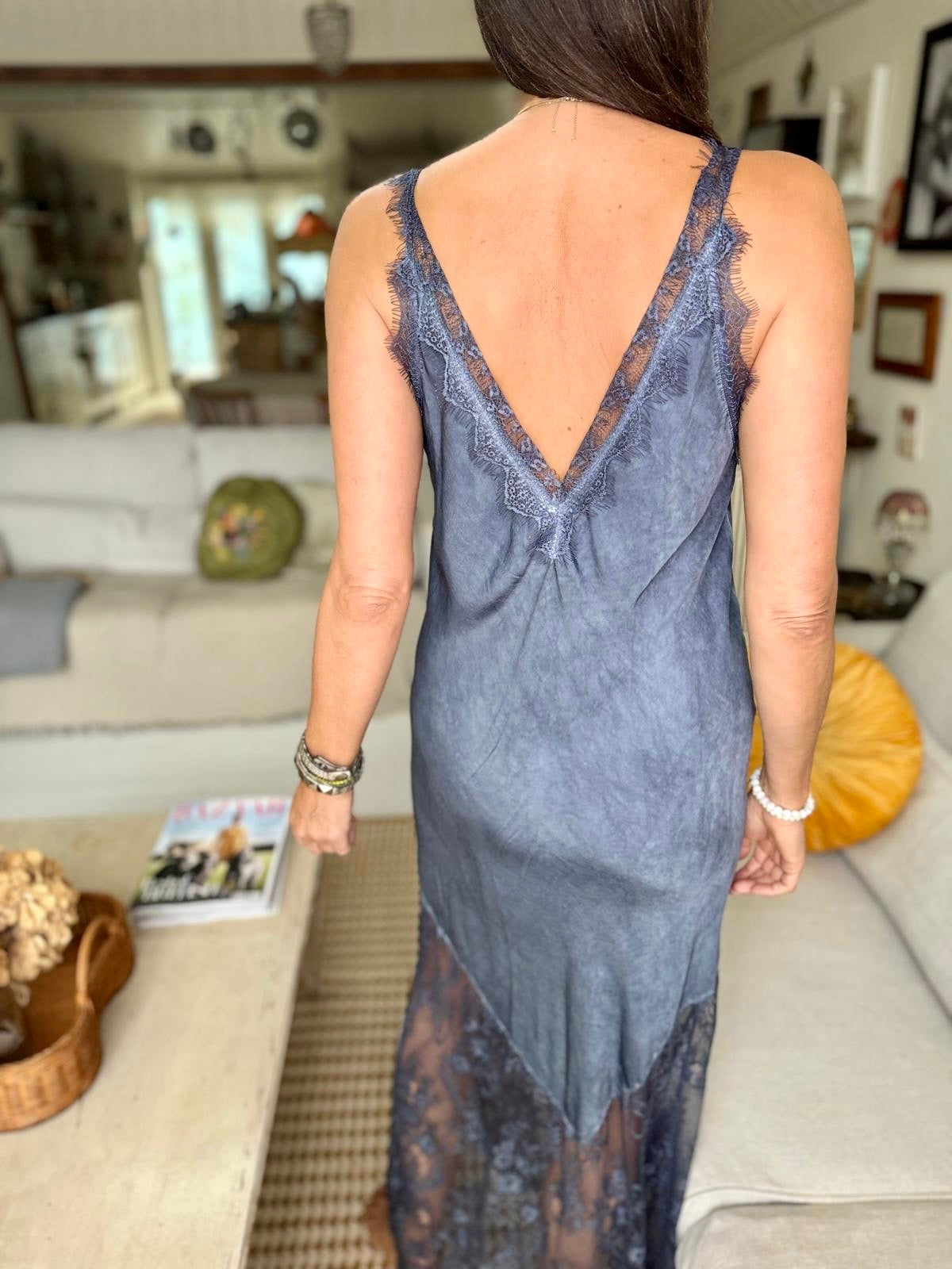 Lace Slip Dress Ink
