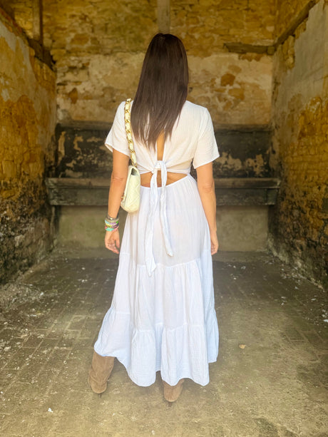 Noa Lightweight Maxi Dress - White