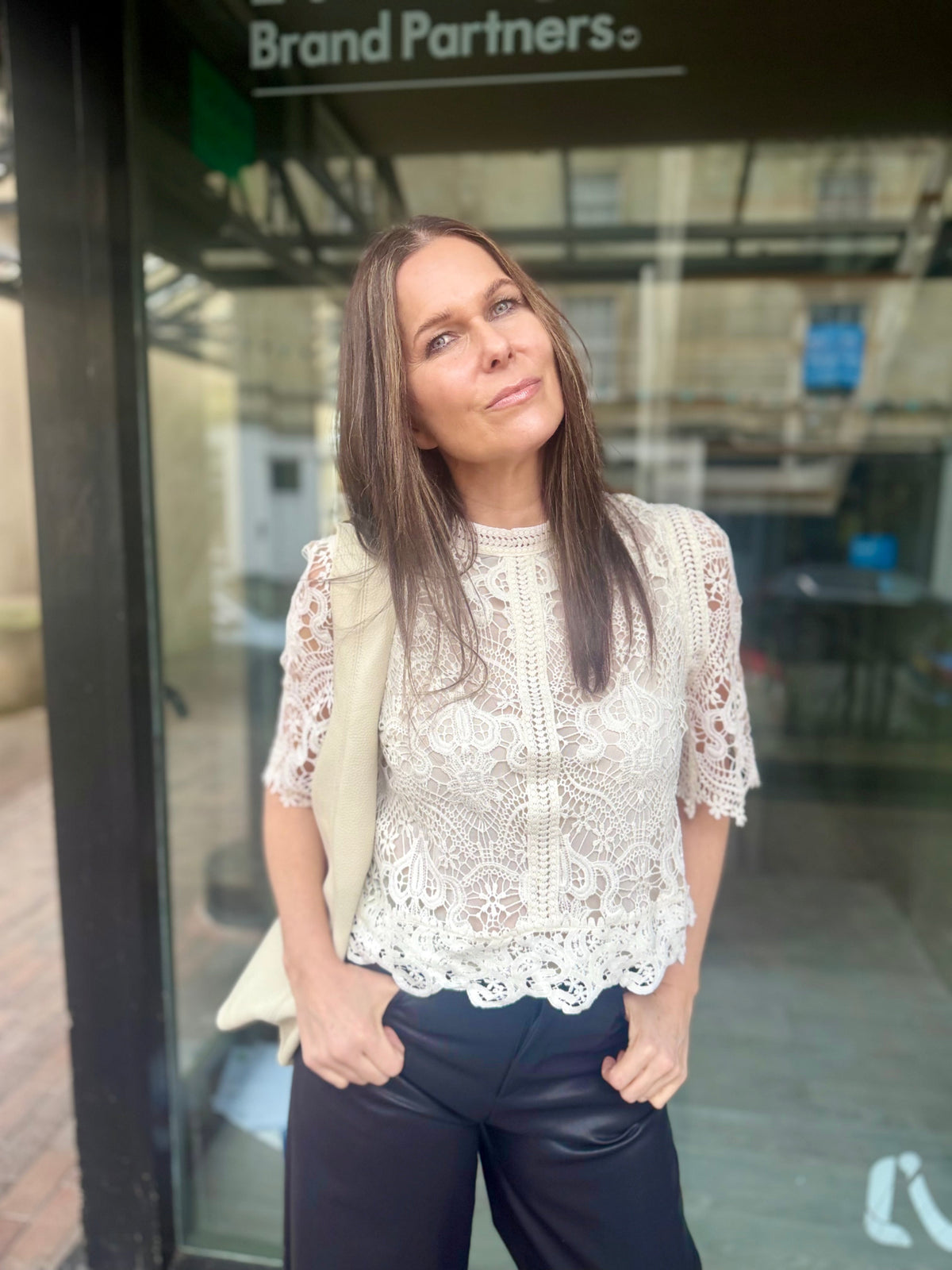 Raquel Crochet Blouse - Ecru