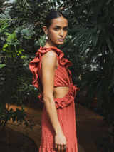 Lila Cut Out Maxi Dress - Rust