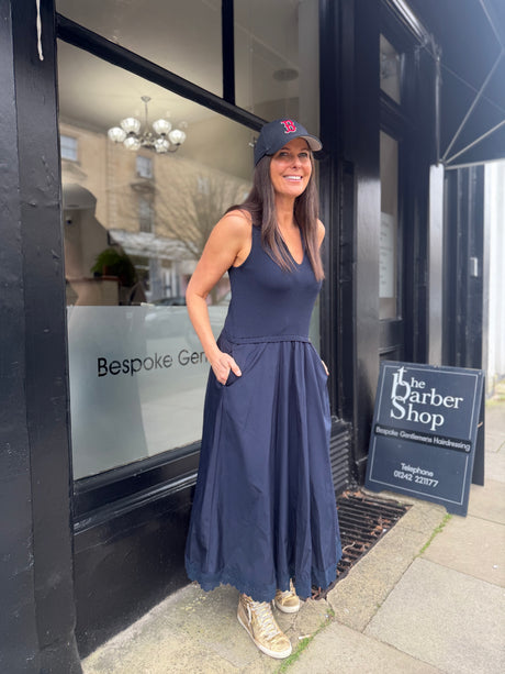 Ash Midi Dress - Navy