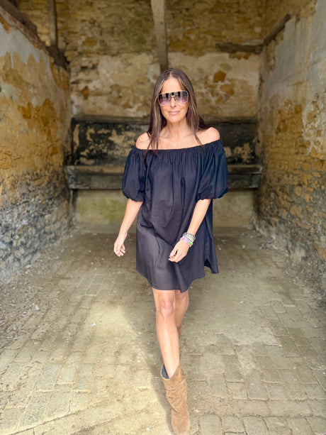 Off The Shoulder Dress - Black